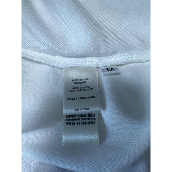 Cloth & Stone Womens White V-Neck Short Sleeve Blouse Size M - Picture 7 of 10